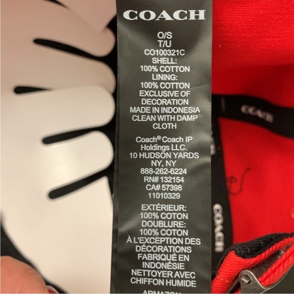 NWT Coach Red Cap with Coach Insignia on Front and adjustable back. - Picture 13 of 15
